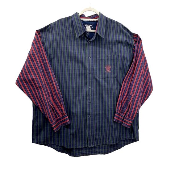 Wrangler Extreme Sport Size XXL Shirt Western Vintage Plaid 90s Button Down - Picture 1 of 9